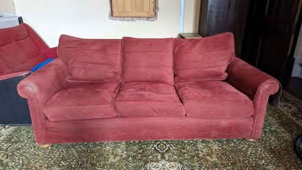 Photo of free Red 3 Seater Sofa (Linton HR9) #1