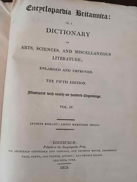 Photo of free Encyclopaedia Britannica, 1815, IV (Godalming GU7) #1