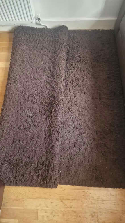 Photo of free Brown shaggy rug (Drayton, Cosham PO6) #2