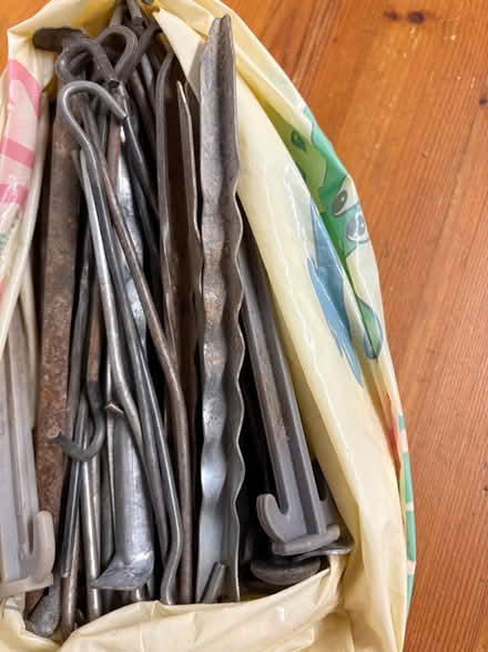 Photo of free Bag of assorted used tent pegs (Hillcliffe WA4) #1