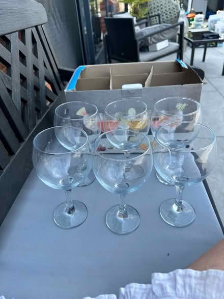 Photo of free 6 unused large gin / spritz glasses (Ramsden Bellhouse SS12) #1