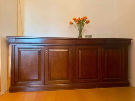 Photo of free Large dark wood sideboard / storage cabinet (Hendon NW4) #1