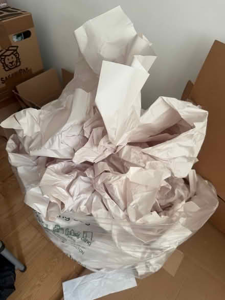 Photo of free Large Bag of Used White Packing Paper – Better than bubble w (islington N1) #1