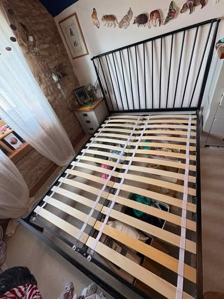 Photo of free Black metal double bed frame (Chalford GL6) #2