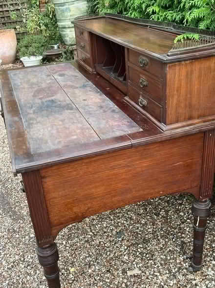Photo of free Mahogany Wooden Desk (Hartley Wespall RG27) #2