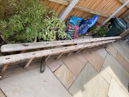 Photo of free 2 old wooden ladders (Colletts Green WR2) #1