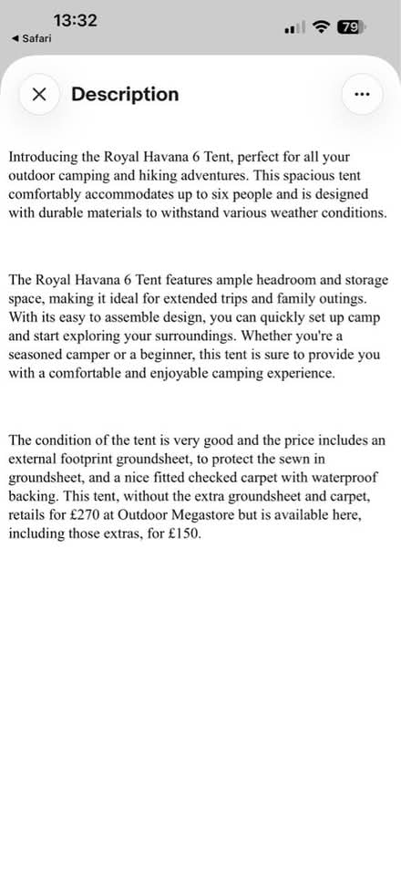 Photo of free Tent - 6 Berth (Goffs Oak) #3