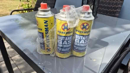 Photo of free 3 unused butane gas cannisters (Worle BS22) #1