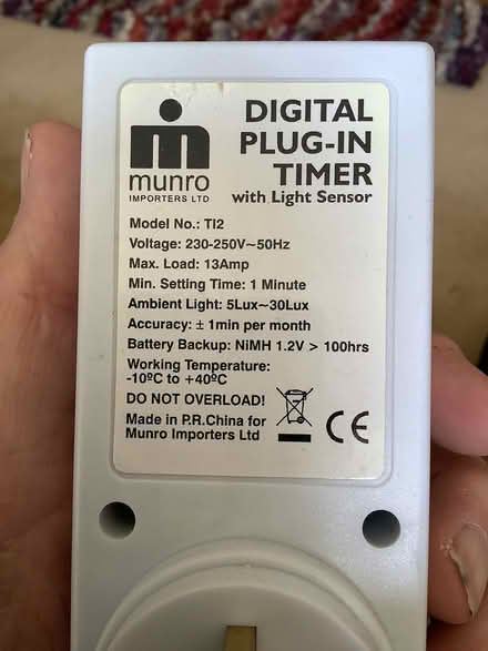 Photo of free Digital plug-in timers (Harwell, Didcot. OX11) #2