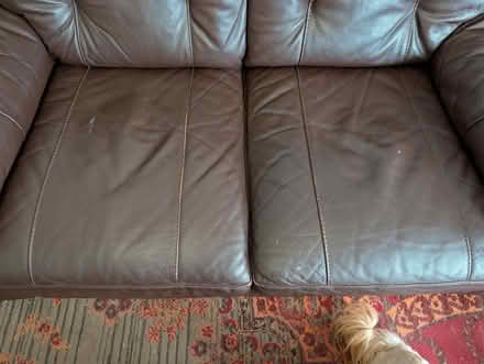 Photo of free Leather 2 seater sofa (Penrhyn Bay LL30) #3