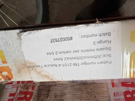 Photo of free Terracotta Colour Vinyl Tiles and Adhesive - New (Iver Heath SL0) #2