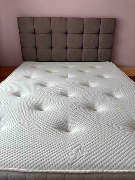Photo of free King size 4 drawer divan bed, headboard and mattress. (Kempsey WR5) #1