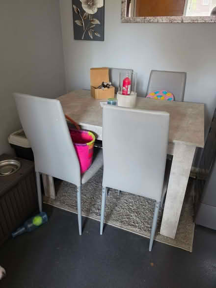 Photo of free Grey table and 4 chairs (Mile Oak BN41) #2