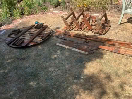 Photo of free 8 Seat garden bench - needs work (caversham rg4 7se) #3