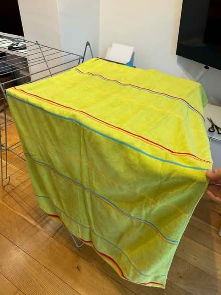 Photo of free Beach towel - lime green w/stripes (Shepherds Bush W6) #1