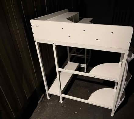 Photo of free Corner desk w shelves & chargers (1089 West Olive Avenue) #2