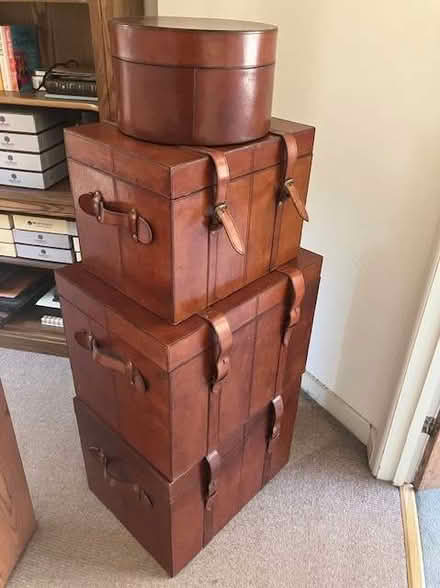 Photo of free Leather storage boxes (Lewes BN7) #1