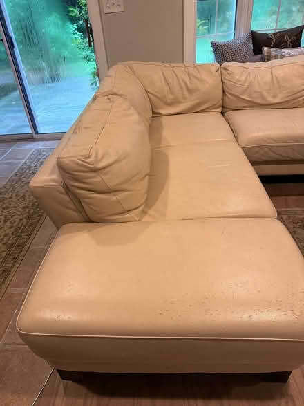 Photo of free Leather sectional couch (Mitchellville) #3