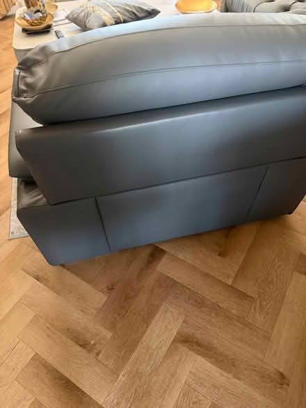 Photo of free Grey leather armchair (Worcester Park KT4) #2