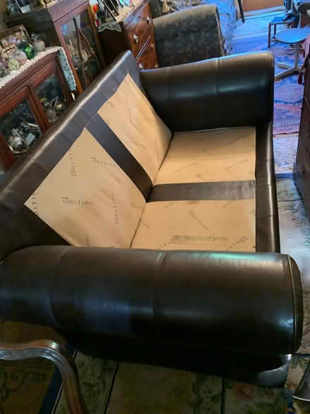 Photo of free Real leather 3seat sofa (North Sheen TW9) #3