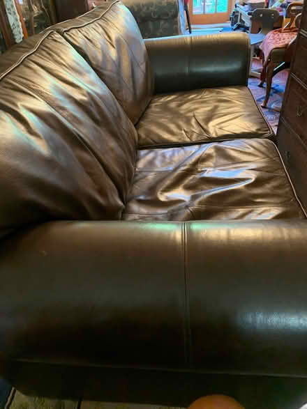 Photo of free Real leather 3seat sofa (North Sheen TW9) #1