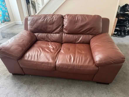 Photo of free Brown leather chair (SR2 9RH) #1
