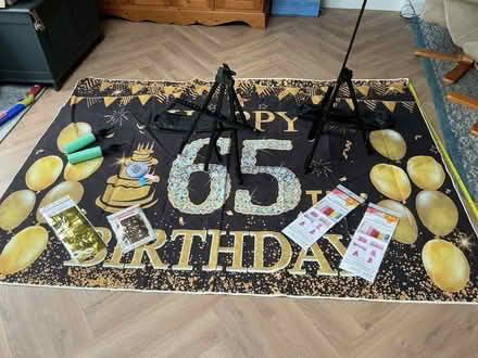 Photo of free 65th Birthday Banner and additional party bits (St Anne's on the Sea FY8) #2