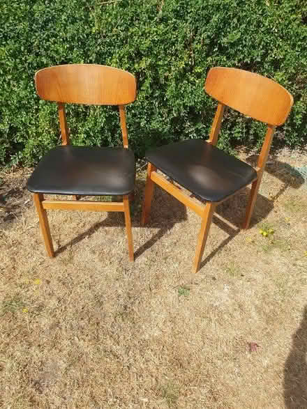 Photo of free two dining chairs - padded seat (Letchworth SG6) #1