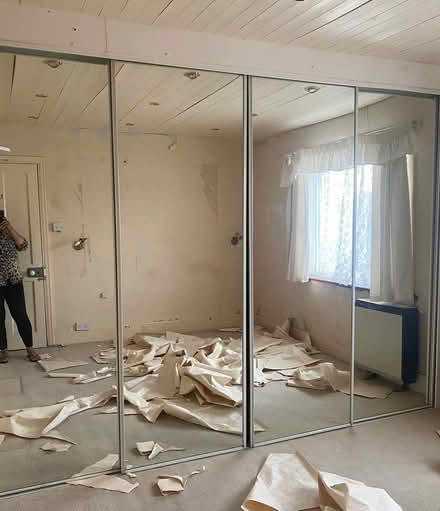 Photo of free 4 Glass sliding wardrobe doors (Worthing. BN14) #1