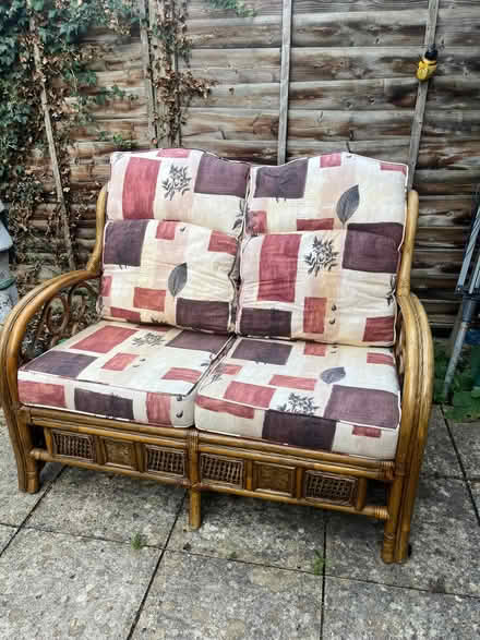 Photo of free Cane conservatory 2-seater settee (Woodley RG5) #1