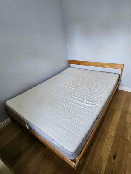 Photo of free IKEA double mattress and bed frame (Hall grove AL7) #1