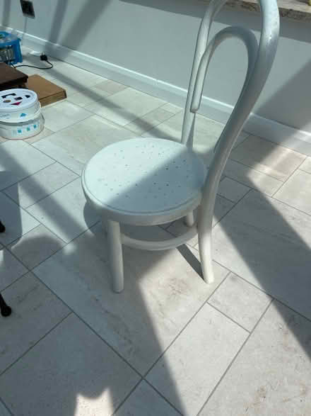 Photo of free Small low wooden chair child size (LE6 Groby Leicester) #2