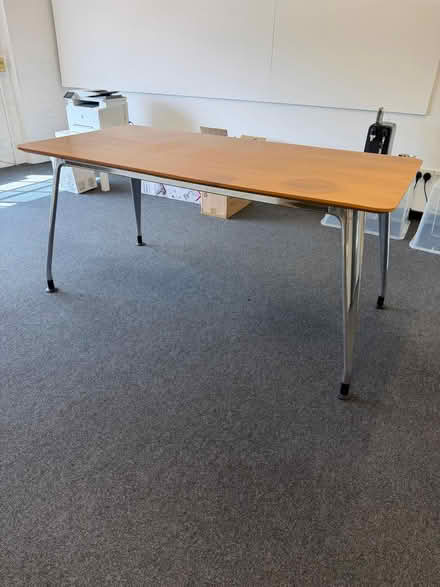 Photo of free Wood Top Table with chrome legs (N7 9DP) #1