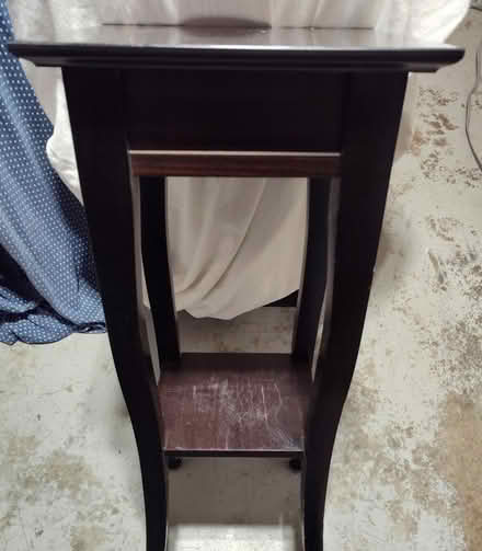 Photo of free Small Pier 1 table - walnut finish (Saugus) #2