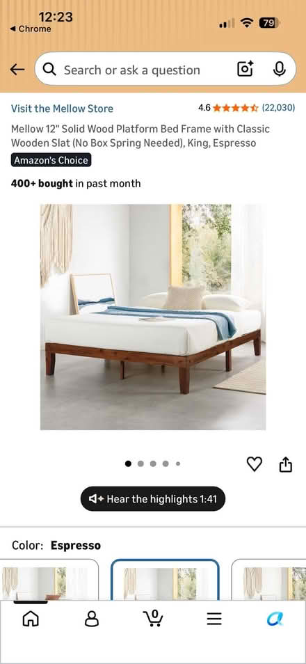 Photo of free King Sized Platform Bed Frame (Near Goodwood Museum & Gardens) #2