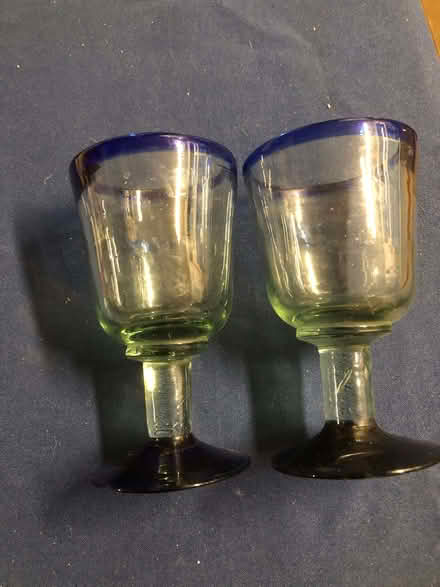 Photo of free Two recycled glass wineglasses - chipped (Sprowston NR7) #1