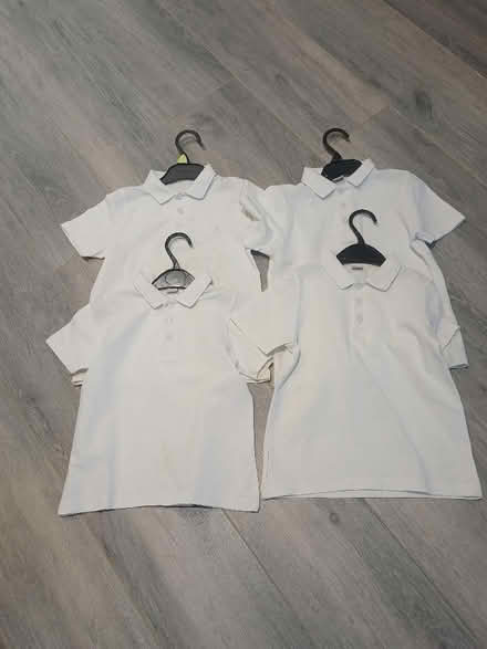 Photo of free 5 yrs school uniform grey trousers white pe top & polo tops (Haylands Way MK41) #2