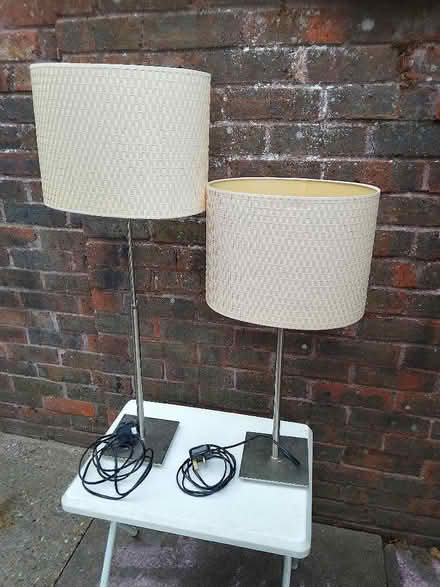 Photo of free Ikea High/Low Lamps with Cream Oval Shades (Bewbush RH11) #1