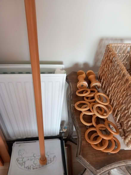 Photo of free Curtain pole and about 20 rings (Bare LA4) #1