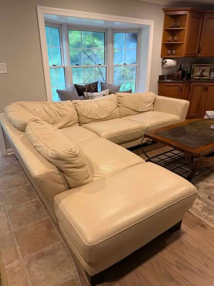Photo of free Leather sectional couch (Mitchellville) #1