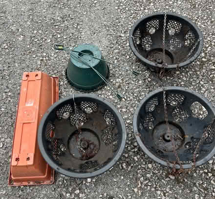 Photo of free 4 hanging baskets 1 trough planter (Bidston CH43) #1