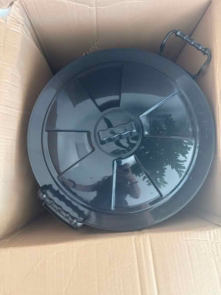 Photo of free New - Large black plastic bin (W4) #2