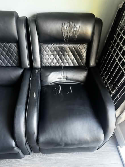 Photo of free Two leather like recliner chairs (WN4) #4