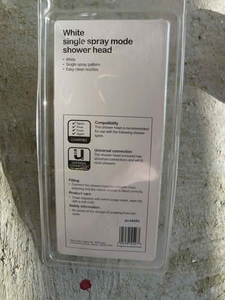 Photo of free Single spray mode shower head (Kempsey WR5) #2