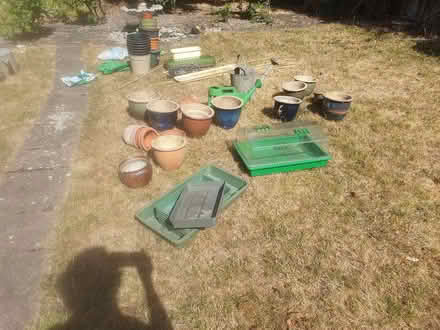 Photo of free Ceramic pots, 10-30cm diameter, plastic cloche (Marston OX3) #1