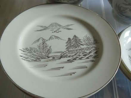 Photo of free Part tea set - Japanese porcelain white & silver Mount Fuji (Kempsey WR5) #2