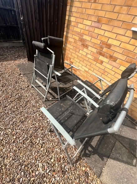 Photo of free 4 fold-up hi-back garden chairs (Oadby, Leicester LE2) #2