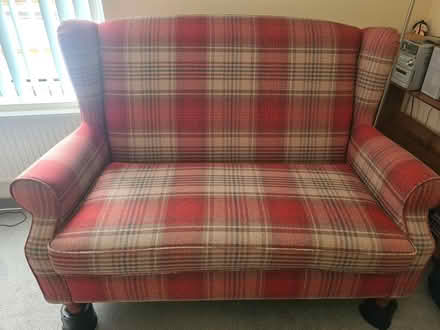 Photo of free Two seat sofa, chair and footstool (East Boldon NE36) #2