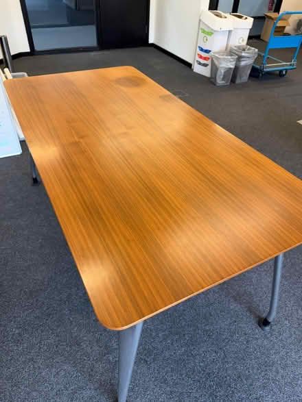 Photo of free Wood Top Table with chrome legs (N7 9DP) #2