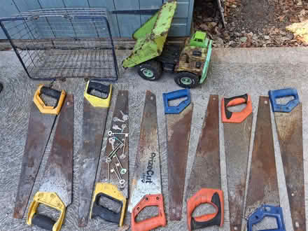 Photo of free Saws x 10, kids tipper truck, keys and a shopping basket (Ermine West LN1) #1